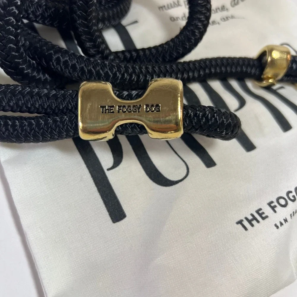 The Foggy Dog BlackOnyx Marine Rope Leash Standard 40/100lbs 3/8
